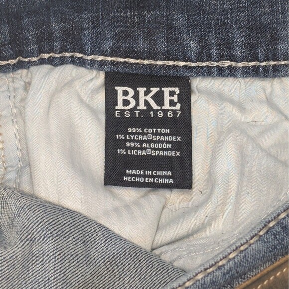 BKE Aiden Bootcut Jeans Mens Sz 29x34 Distressed Med Wash Cotton Blend RN #75720 - Picture 11 of 12